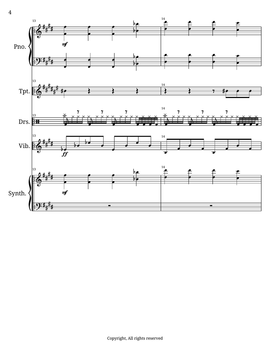 Faded Piano, Vocal scores gallery preview page 4