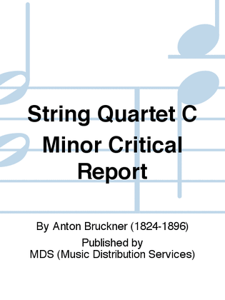 Book cover for String Quartet C minor Critical Report