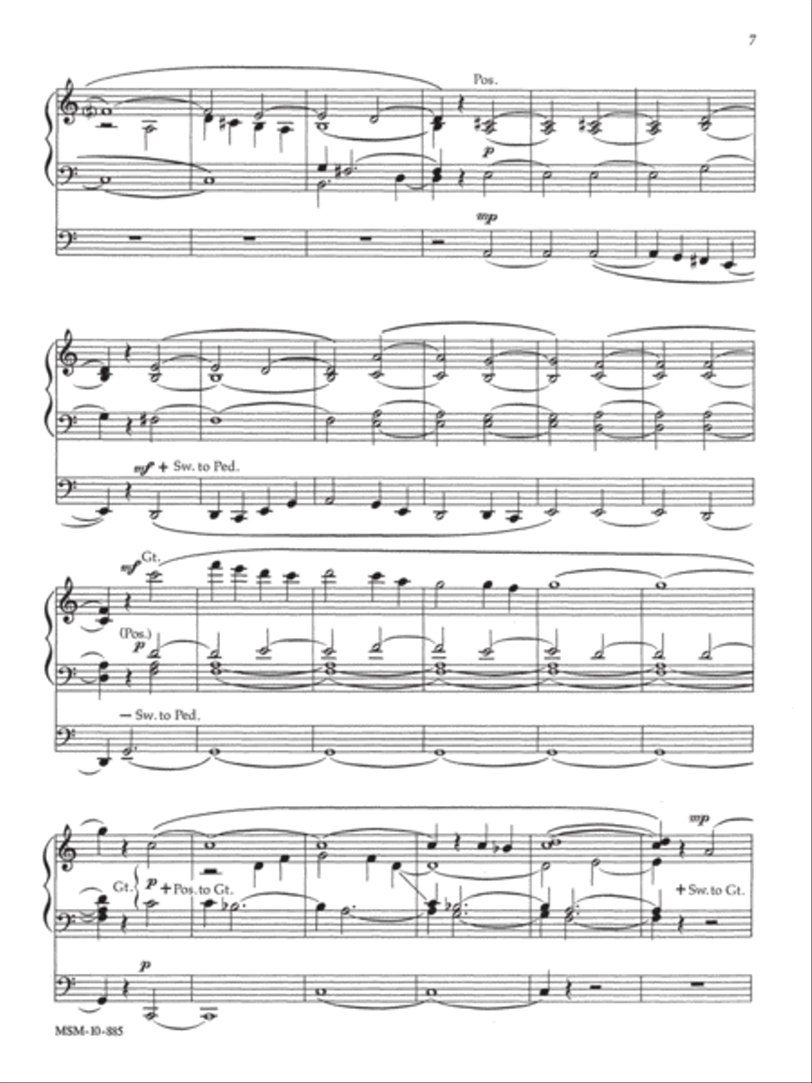 Three Organ Preludes on American Folk Hymns Organ scores gallery preview page 6