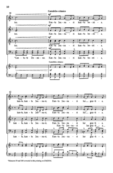 Cantate Domino (SATB divisi) image number null