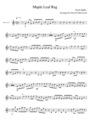 Maple leaf Rag by Scott Joplin arranged for flexible ensemble by David Catherwood