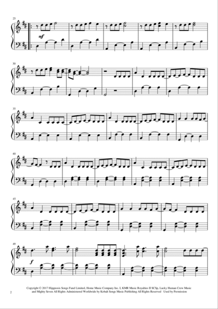 Someone To You Piano Solo scores gallery preview page 2