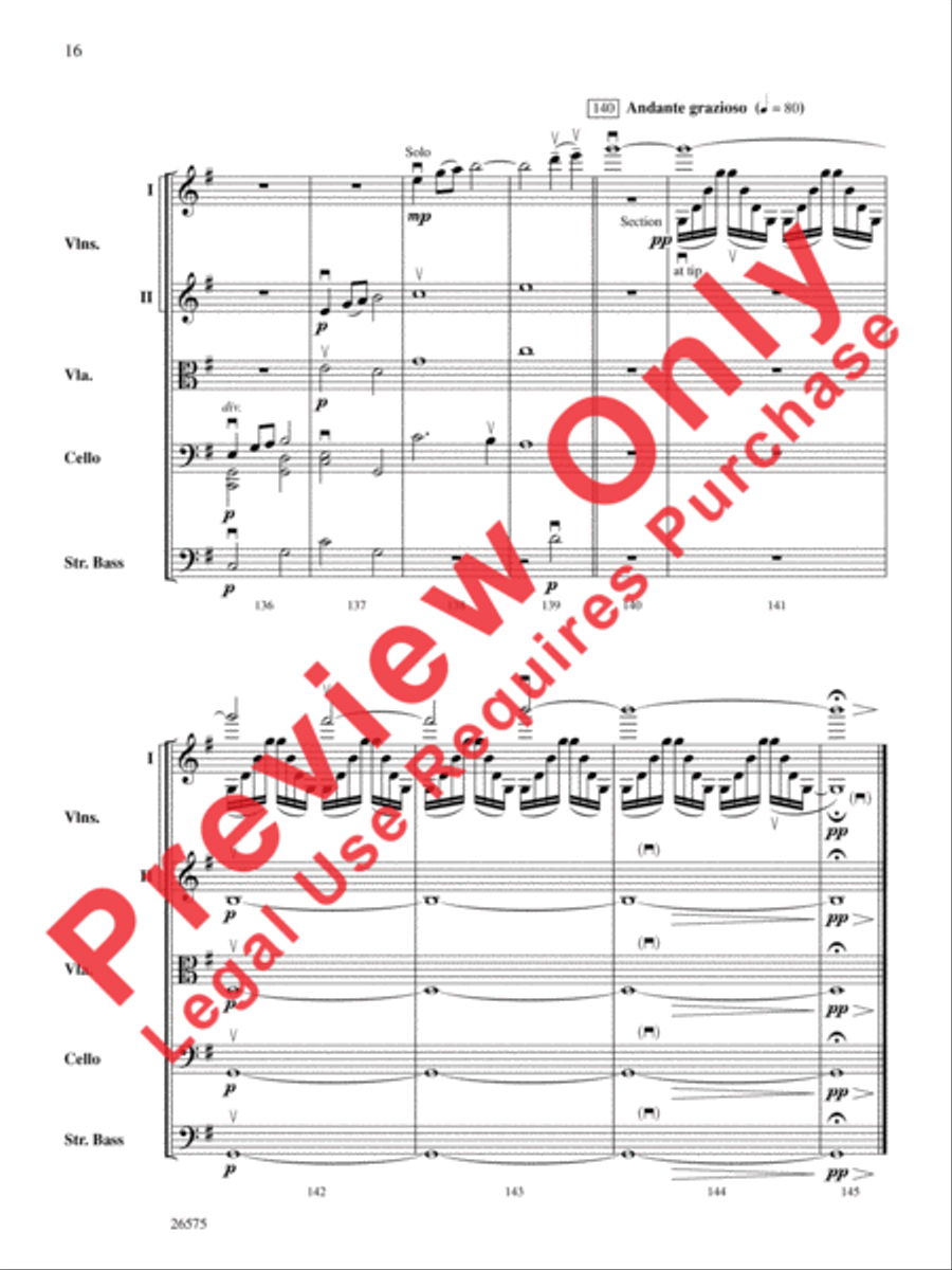 Of Glorious Plumage String Orchestra scores gallery preview page 17