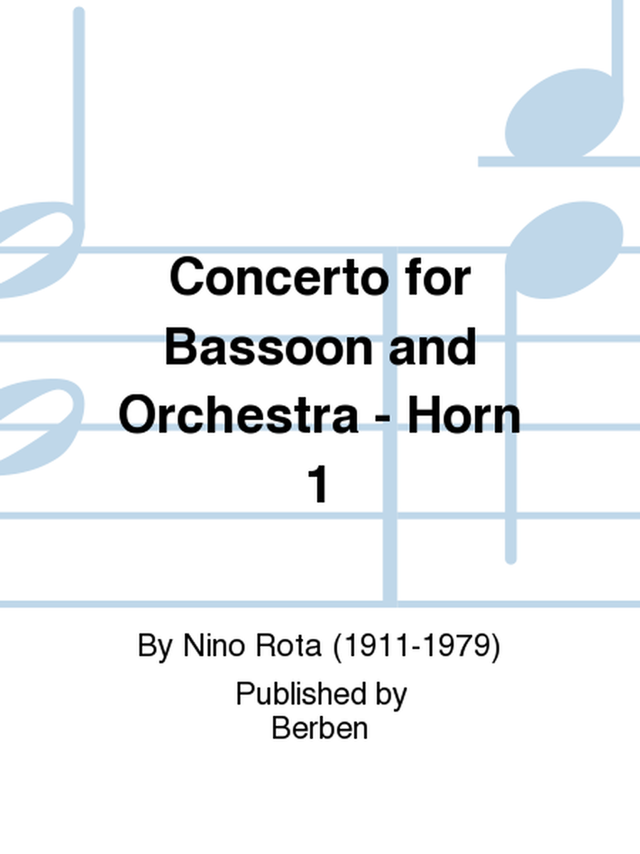 Concerto for Bassoon and Orchestra - Horn 1