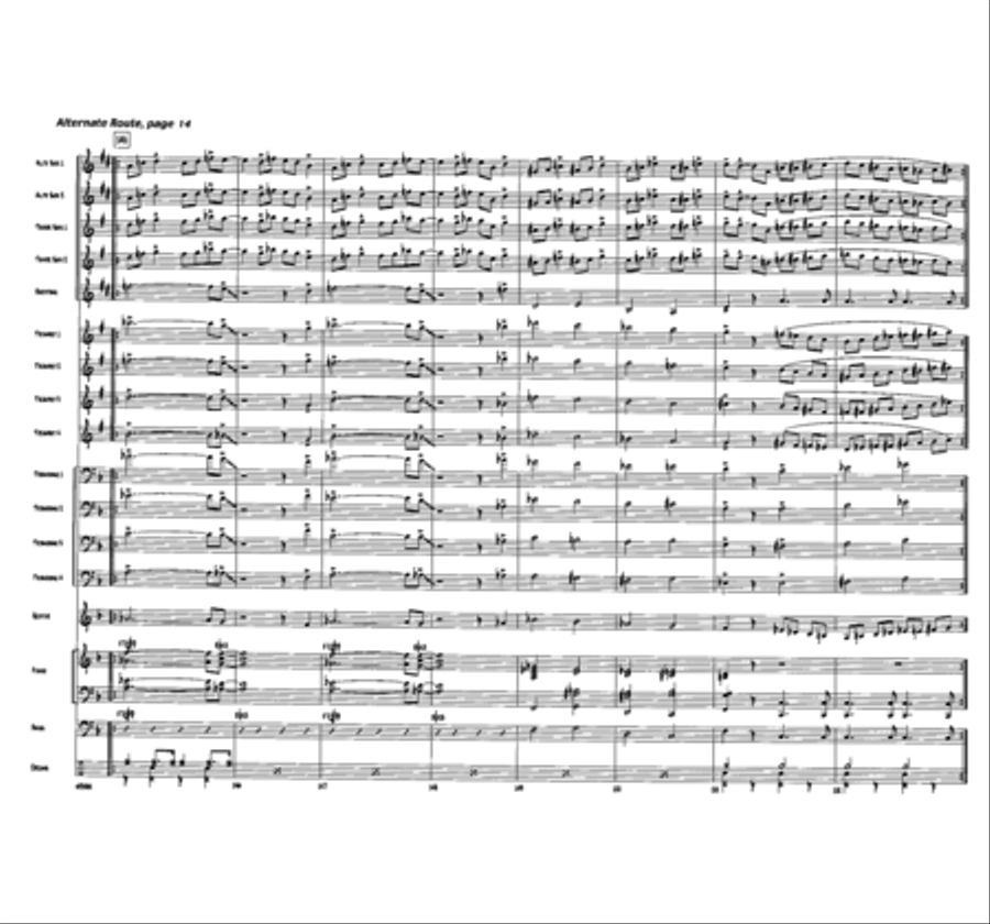 Alternate Route Jazz Ensemble scores gallery preview page 14