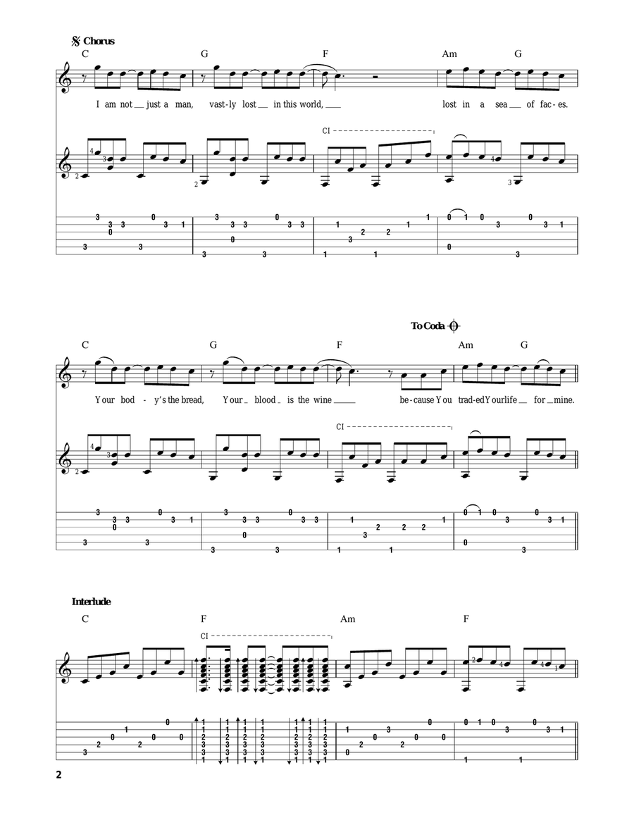 Sea Of Faces Sea Of Faces Acoustic Guitar scores gallery preview page 2