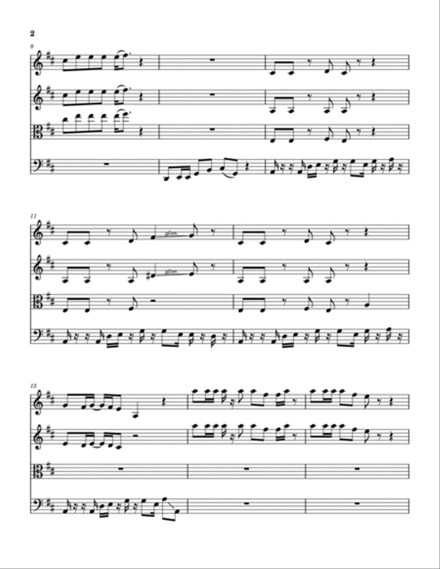 Funk 50 Funk 50 String Quartet scores gallery preview page 3