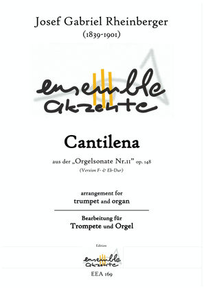 Book cover for Cantilena aus der „Orgelsonate Nr.11" op. 148 (Vers. F- & Eb-Dur) - arrangement for trumpet & organ