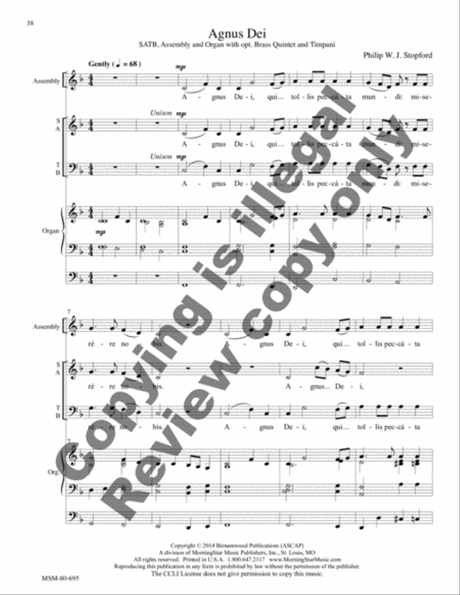 Mass of St. Luke the Evangelist 4-Part scores gallery preview page 17