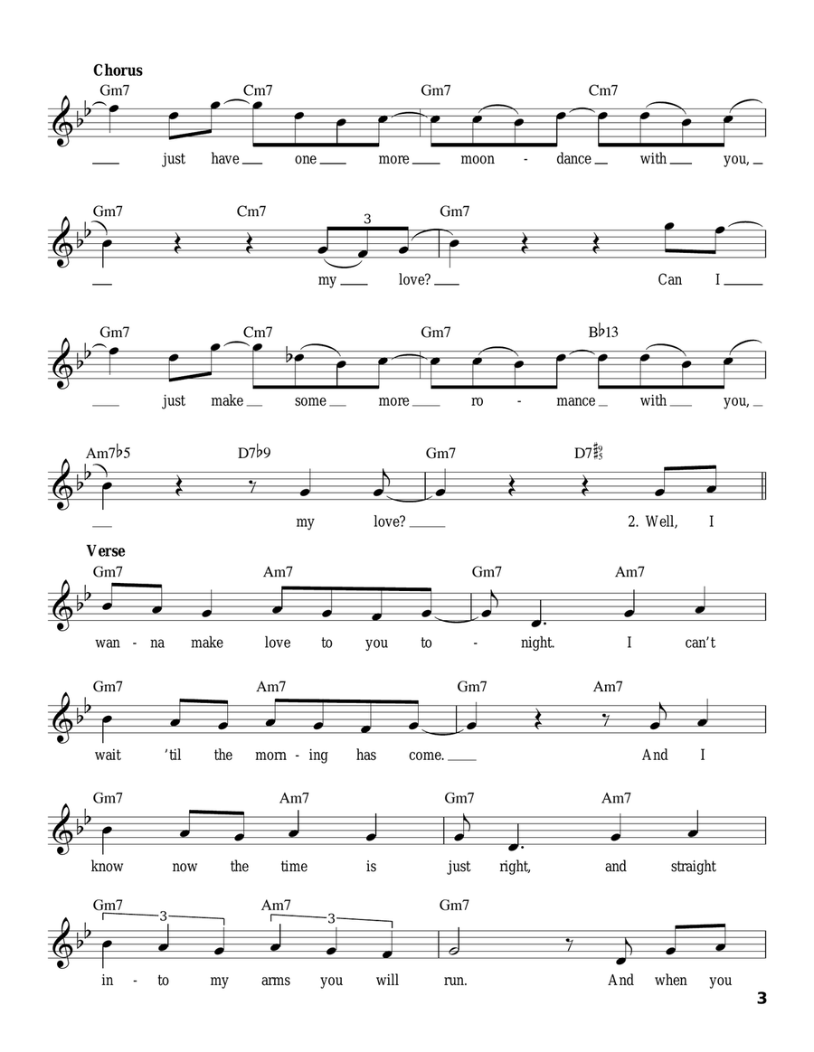 Moondance Guitar scores gallery preview page 3