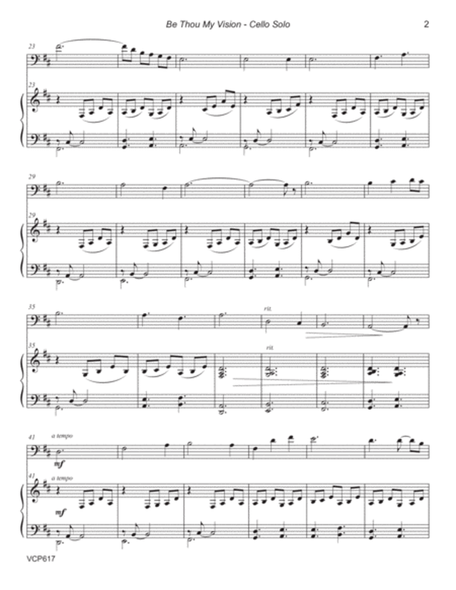 BE THOU MY VISION - CELLO SOLO with Piano Accompaniment (Grade 3+) image number null