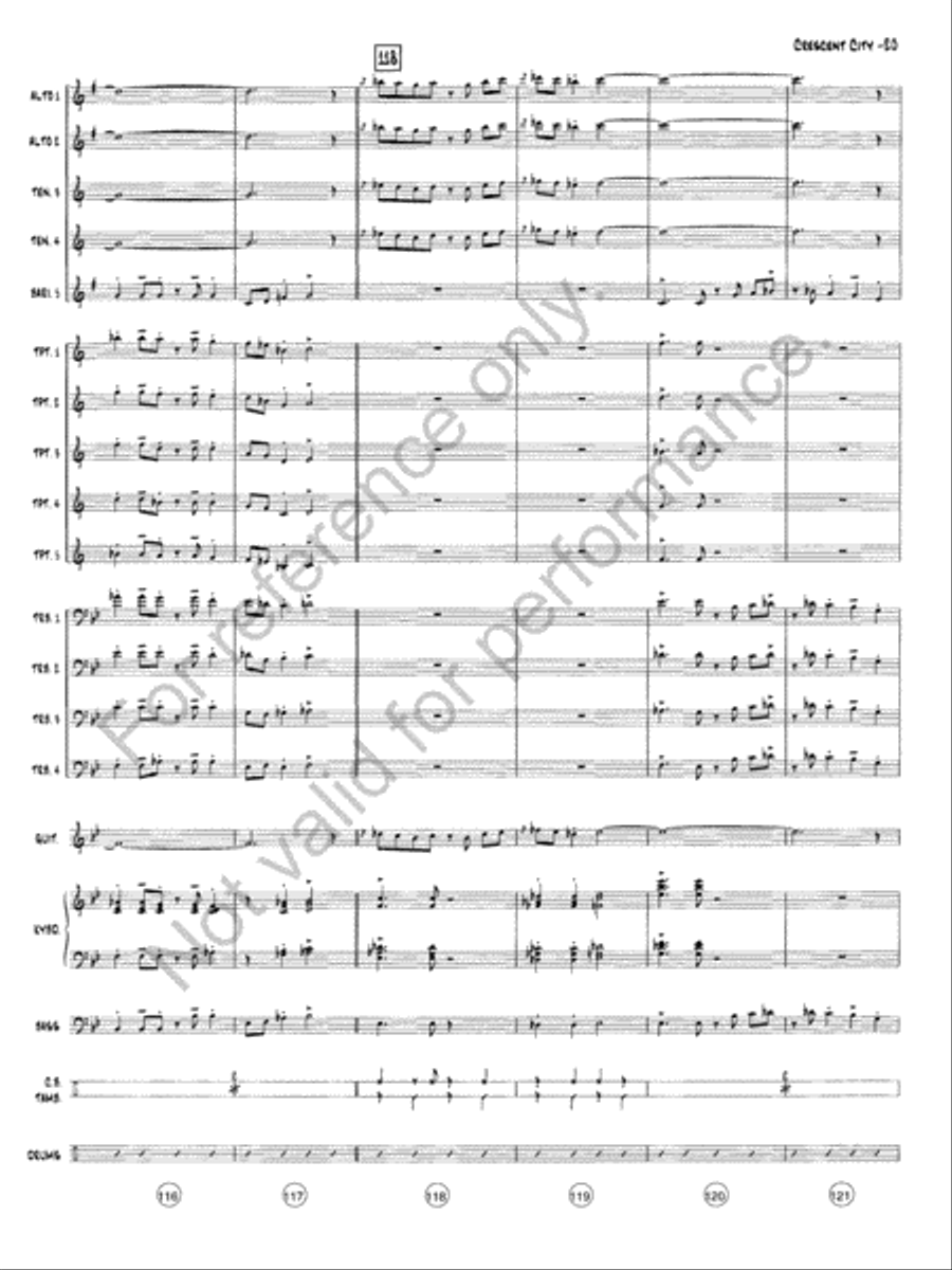 The Crescent City Stomp Jazz Ensemble scores gallery preview page 21
