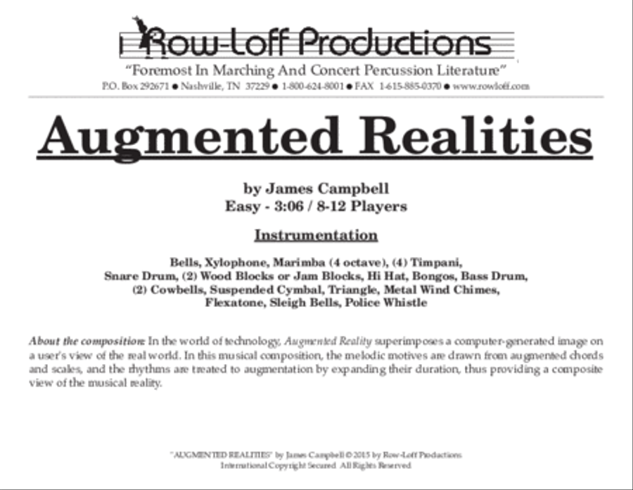 Augmented Realities Percussion Ensemble scores gallery preview page 2
