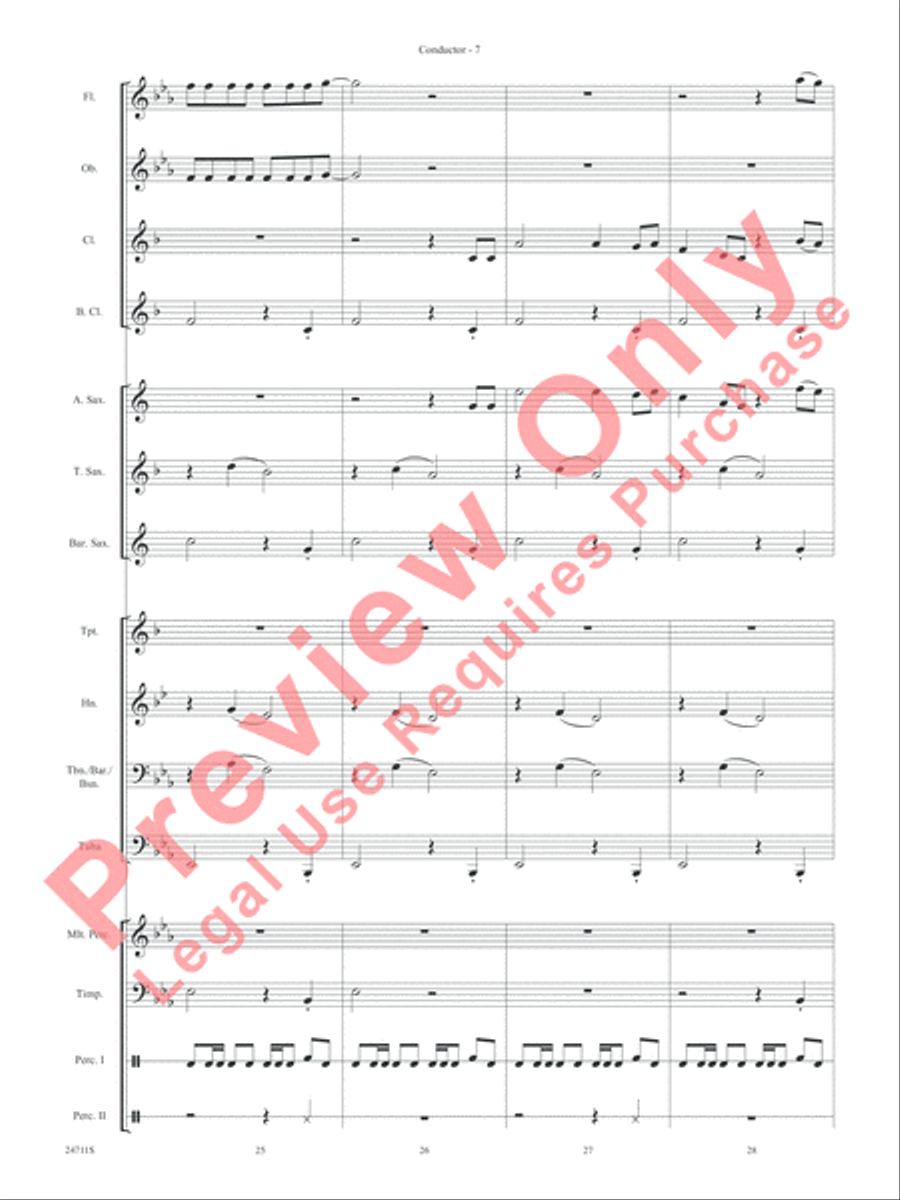 Siyahamba (We Are Marching) Concert Band scores gallery preview page 10