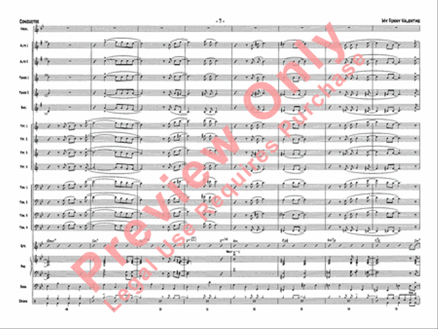 My Funny Valentine Jazz Ensemble scores gallery preview page 22