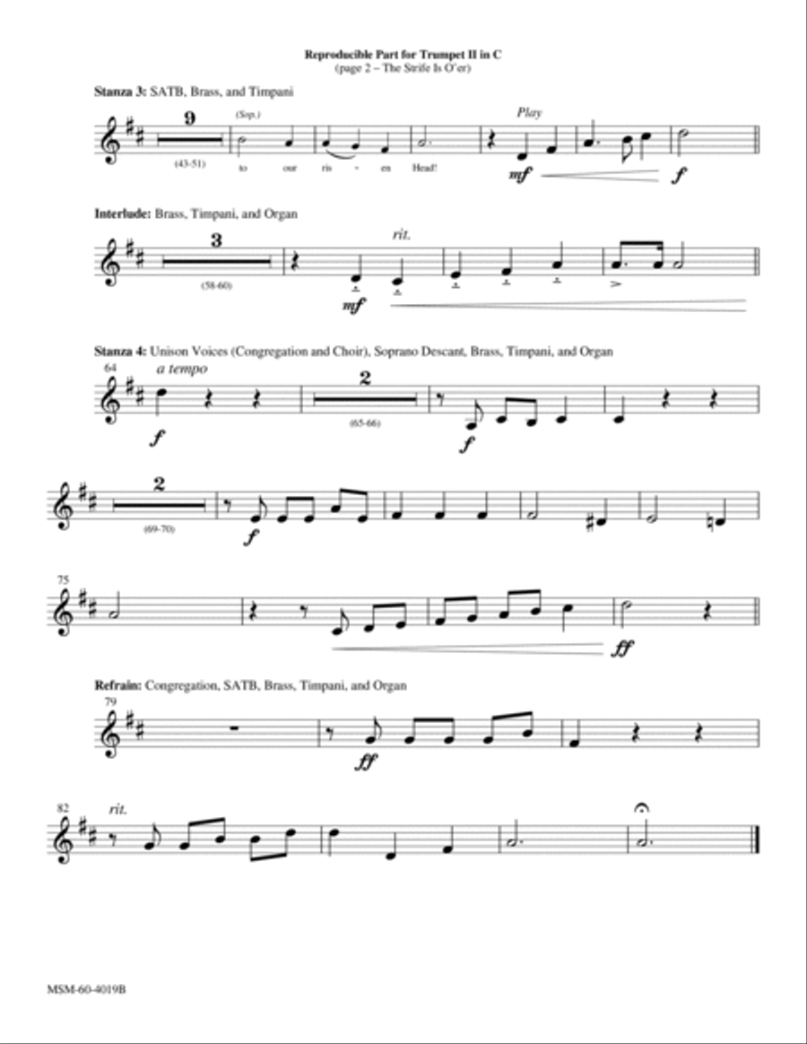 The Strife is O'er The Strife is O'er Choir scores gallery preview page 6