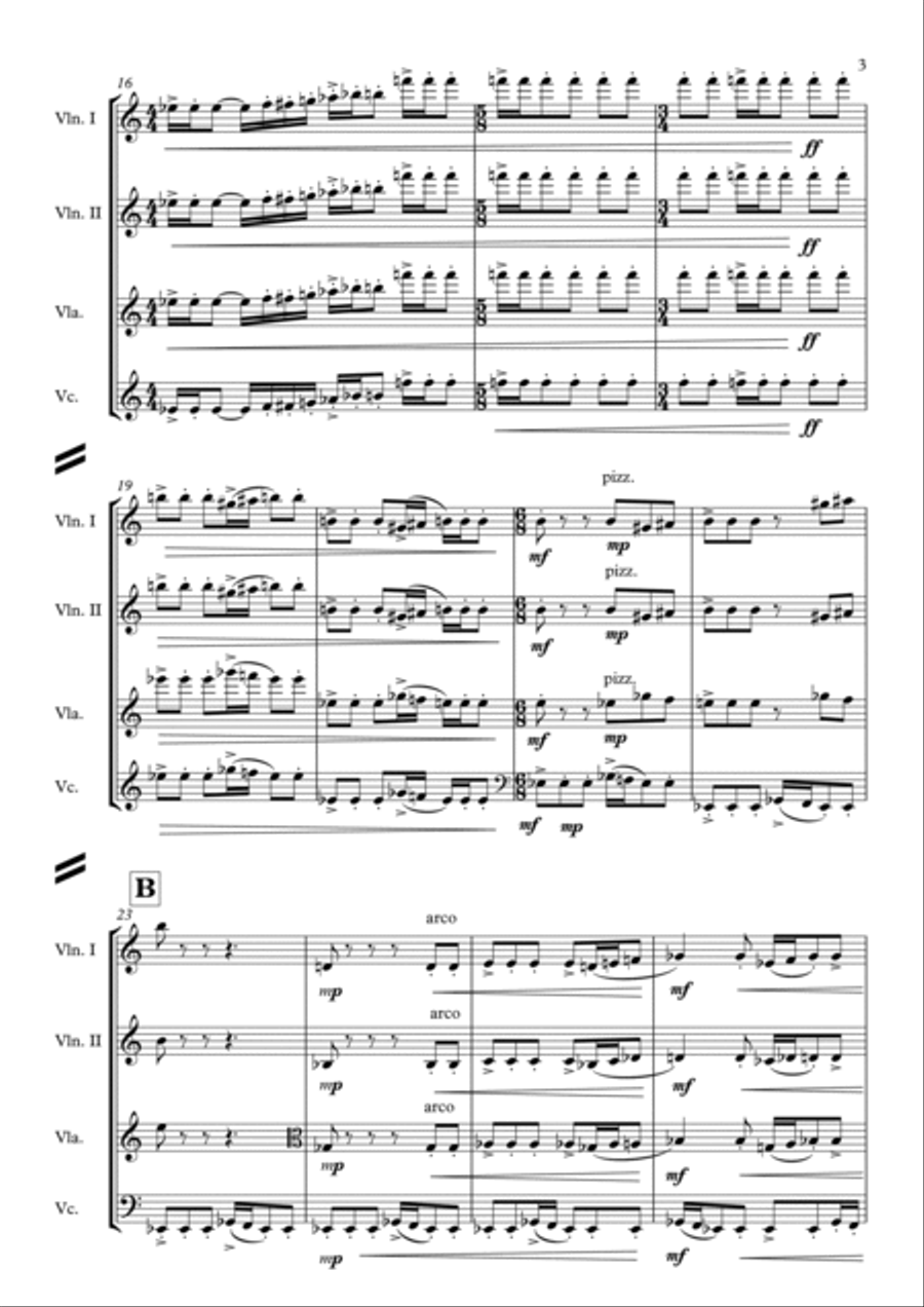 String Quartet no. II String Quartet scores gallery preview page 5