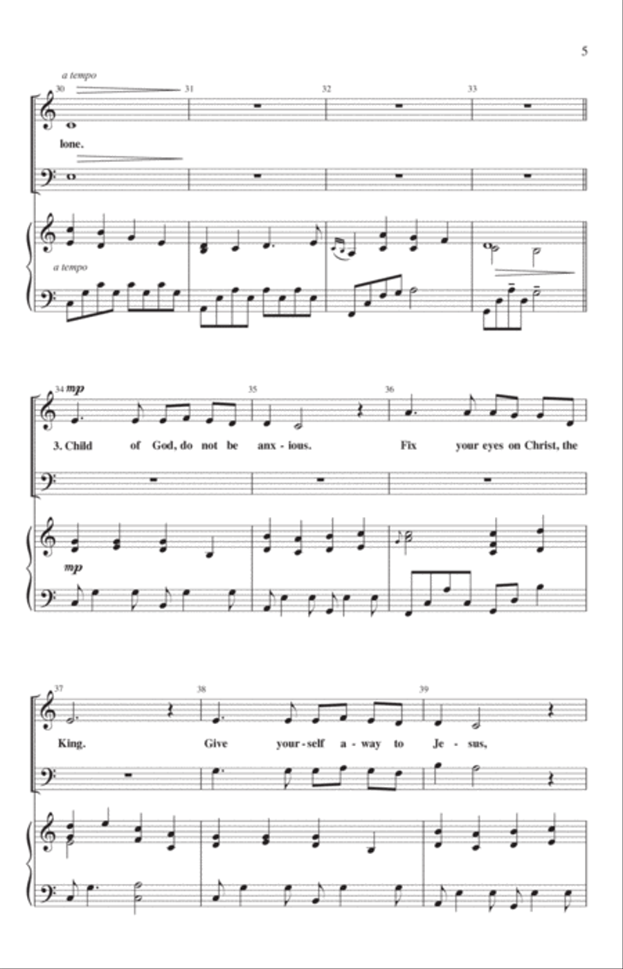 I Am Not My Own 4-Part scores gallery preview page 4