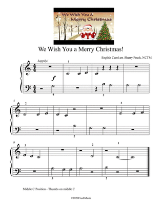 Book cover for We Wish You a Merry Christmas Alpha notes for the early beginner