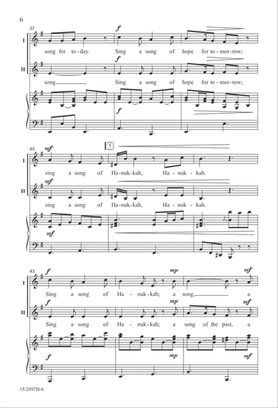 Sing a Song of Hanukkah 2-Part scores gallery preview page 6