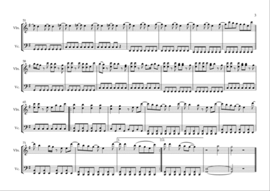 I Gotta Feeling String Duet scores gallery preview page 3