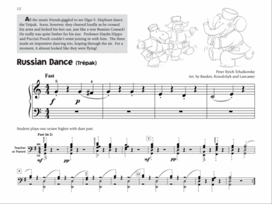 Music for Little Mozarts Little Mozarts Perform the Nutcracker Piano Method scores gallery preview page 3