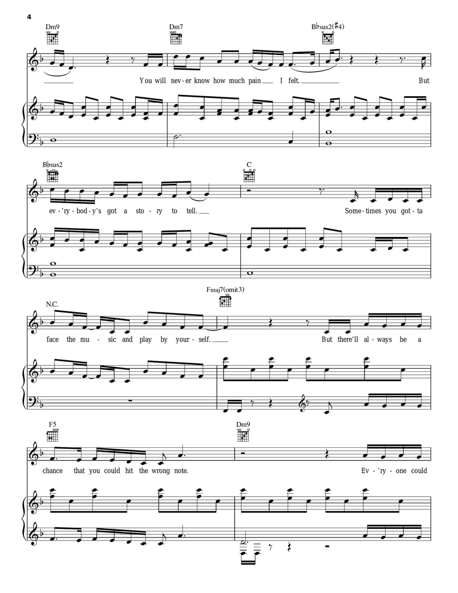 Remember The Music Remember The Music Piano, Vocal, Guitar scores gallery preview page 4