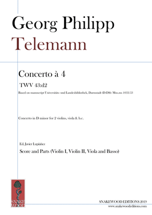 Telemann Concerto a 4 TWV 43:d2