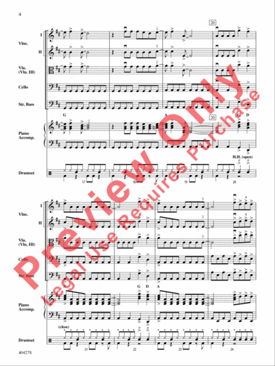 Mamma Mia!, Selections from String Orchestra scores gallery preview page 5