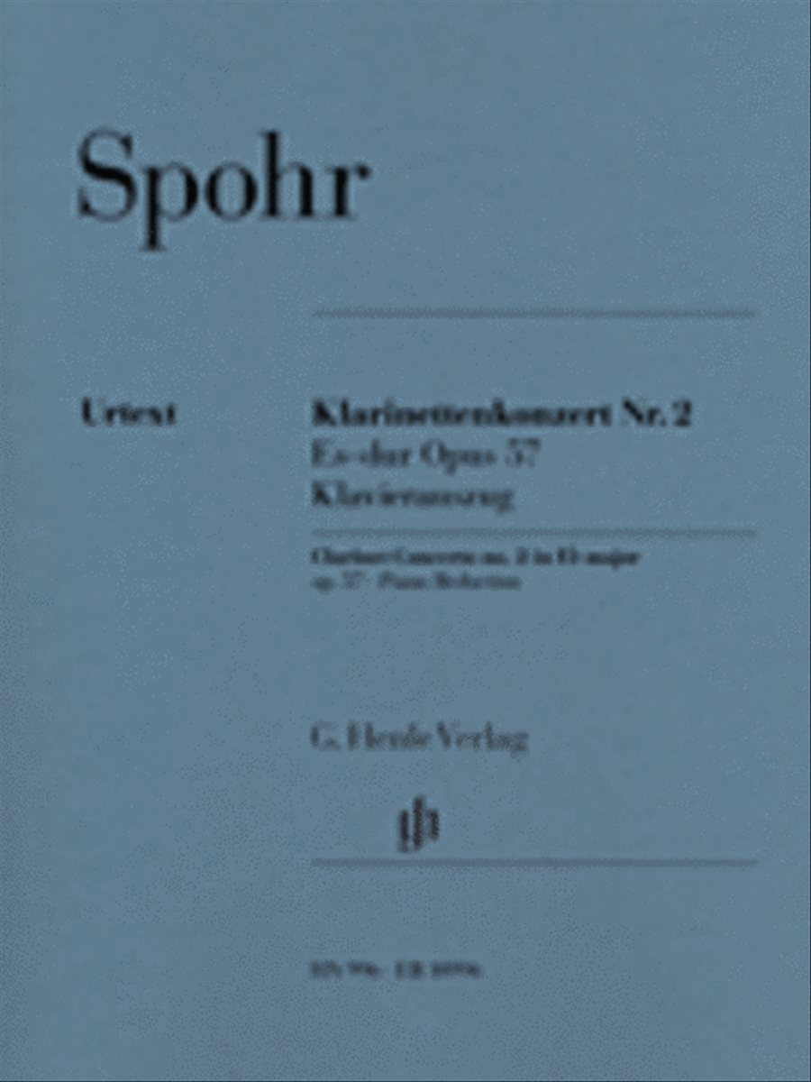 Book cover for Clarinet Concerto No. 2 in E-Flat Major, Op. 57