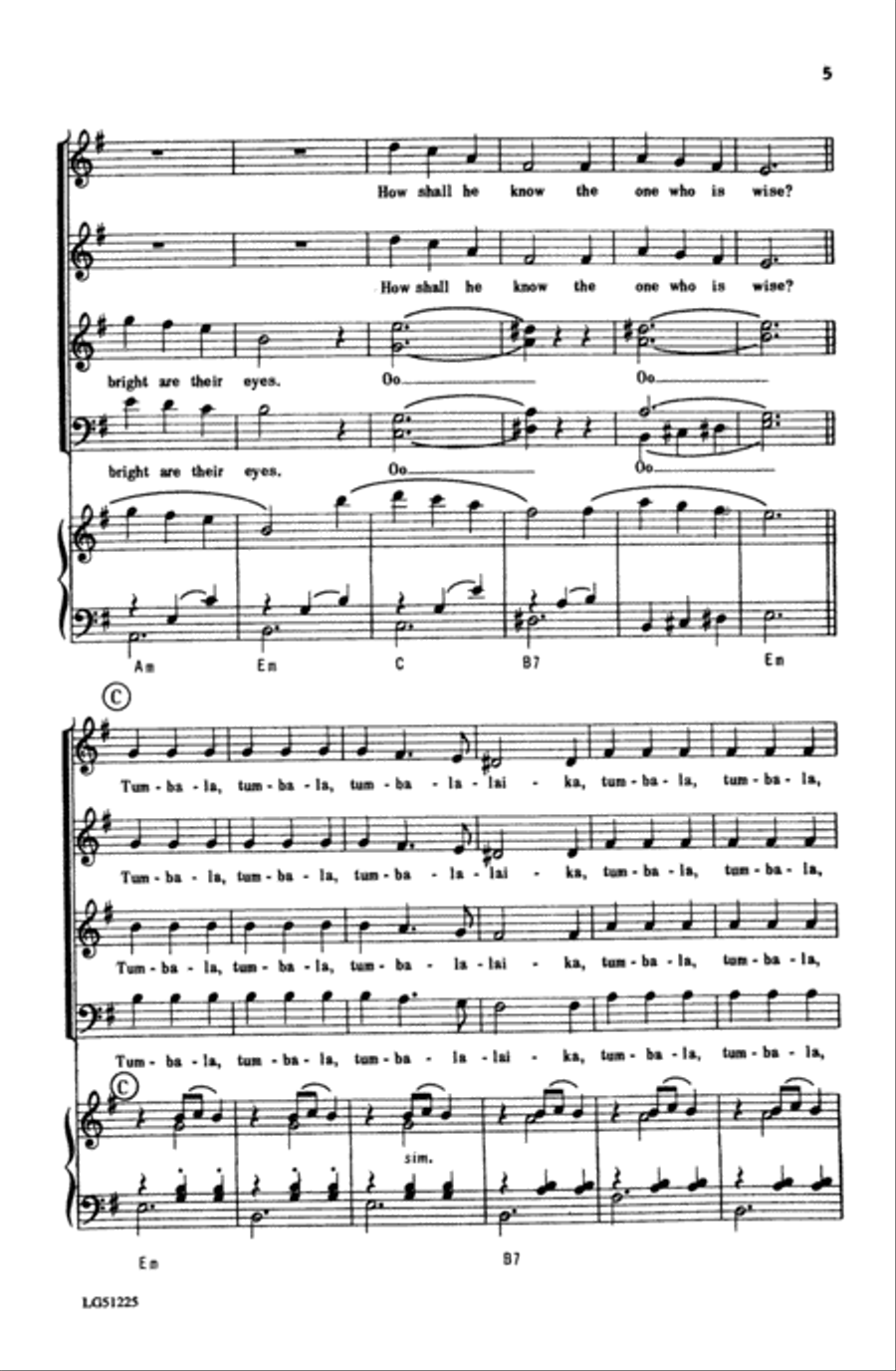 Tumbalalaika Choir scores gallery preview page 4
