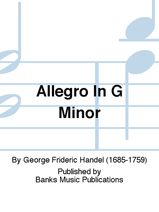 Book cover for Allegro In G Minor