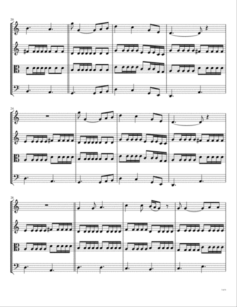 You've Got To Hide Your Love Away String Quartet scores gallery preview page 4
