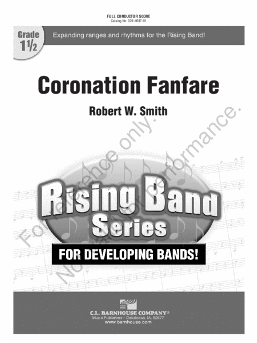 Coronation Fanfare Concert Band scores gallery preview page 2