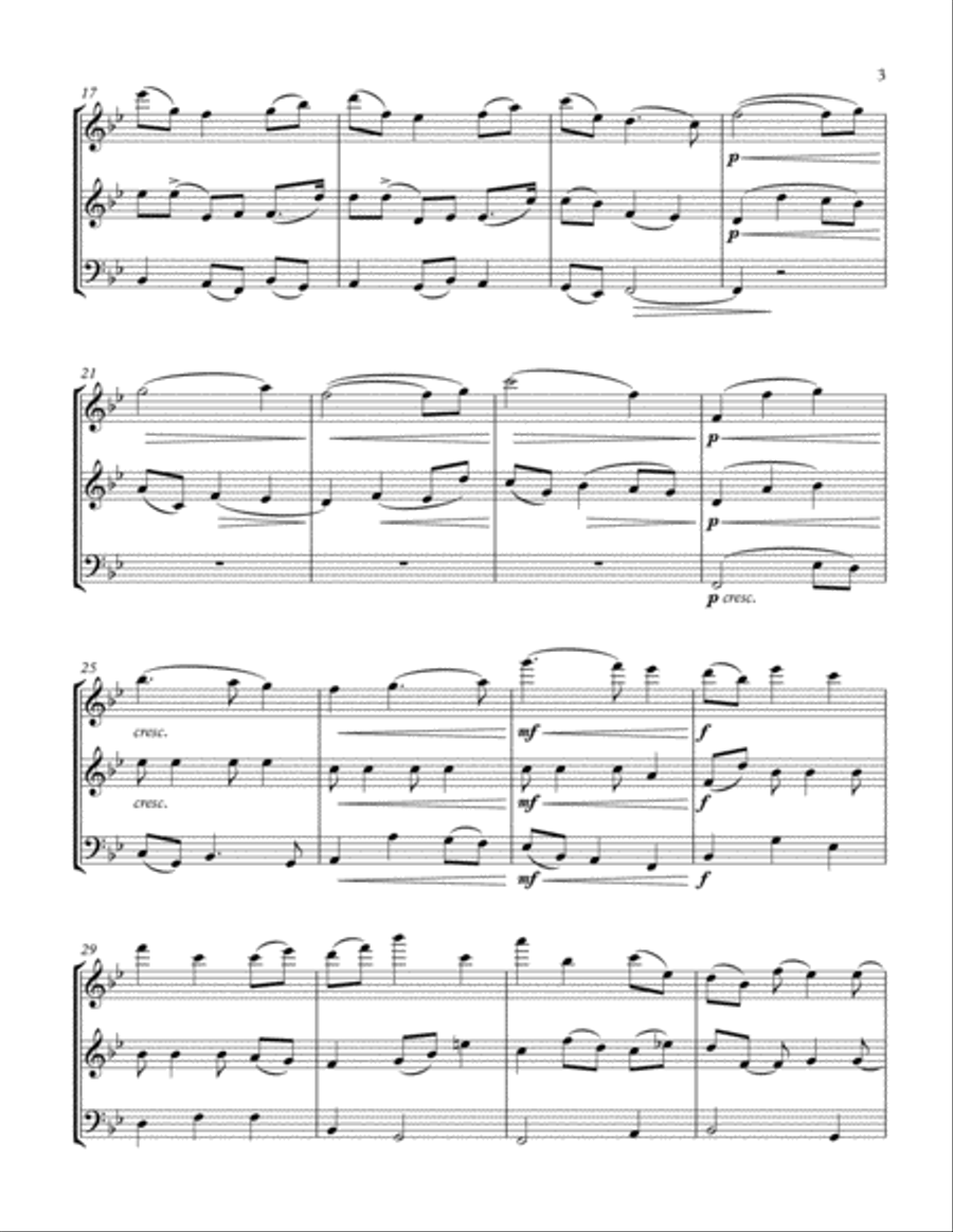 Nimrod Two Violins and Cello Trio-Two Tonalities Included String Trio scores gallery preview page 3
