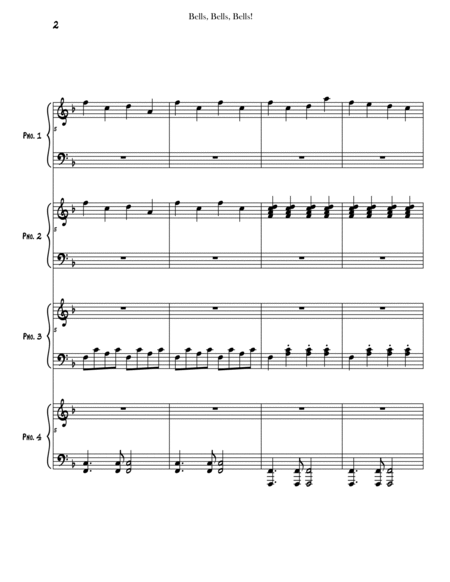 Bells, Bells, Bells (Piano Quartet - Four Hands) image number null