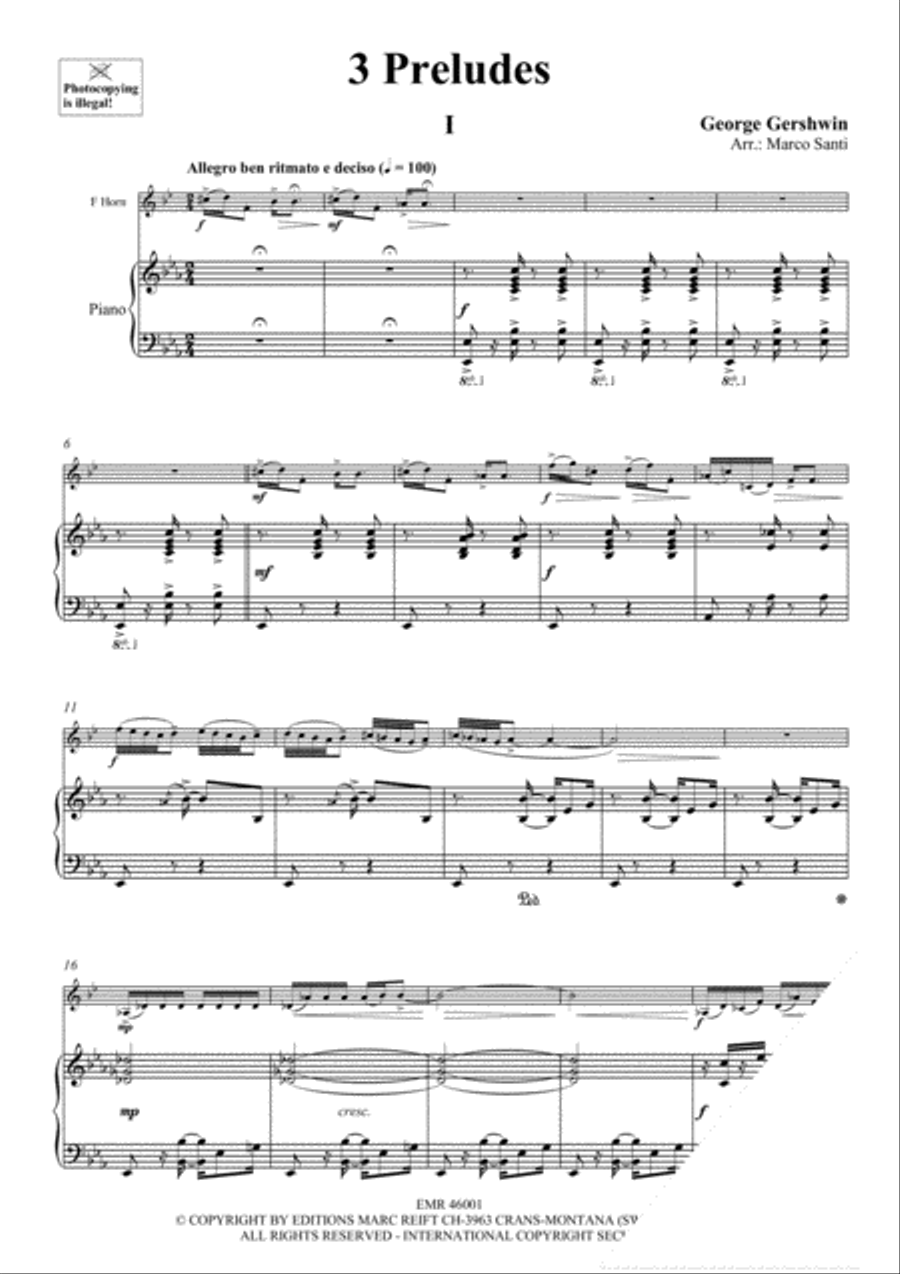 3 Preludes 3 Preludes Horn scores gallery preview page 3