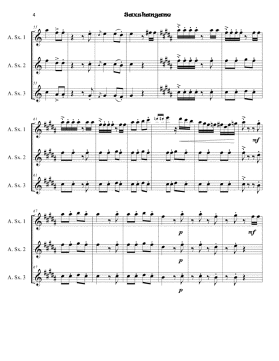 Saxshangane Woodwind Trio scores gallery preview page 5