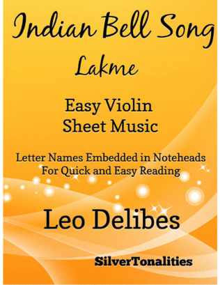 Book cover for Indian Bell Song Lakme Easy Violin Sheet Music