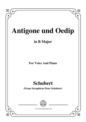 Book cover for Schubert-Antigone und Oedip,Op.6 No.2,in B Major,for Voice&Piano