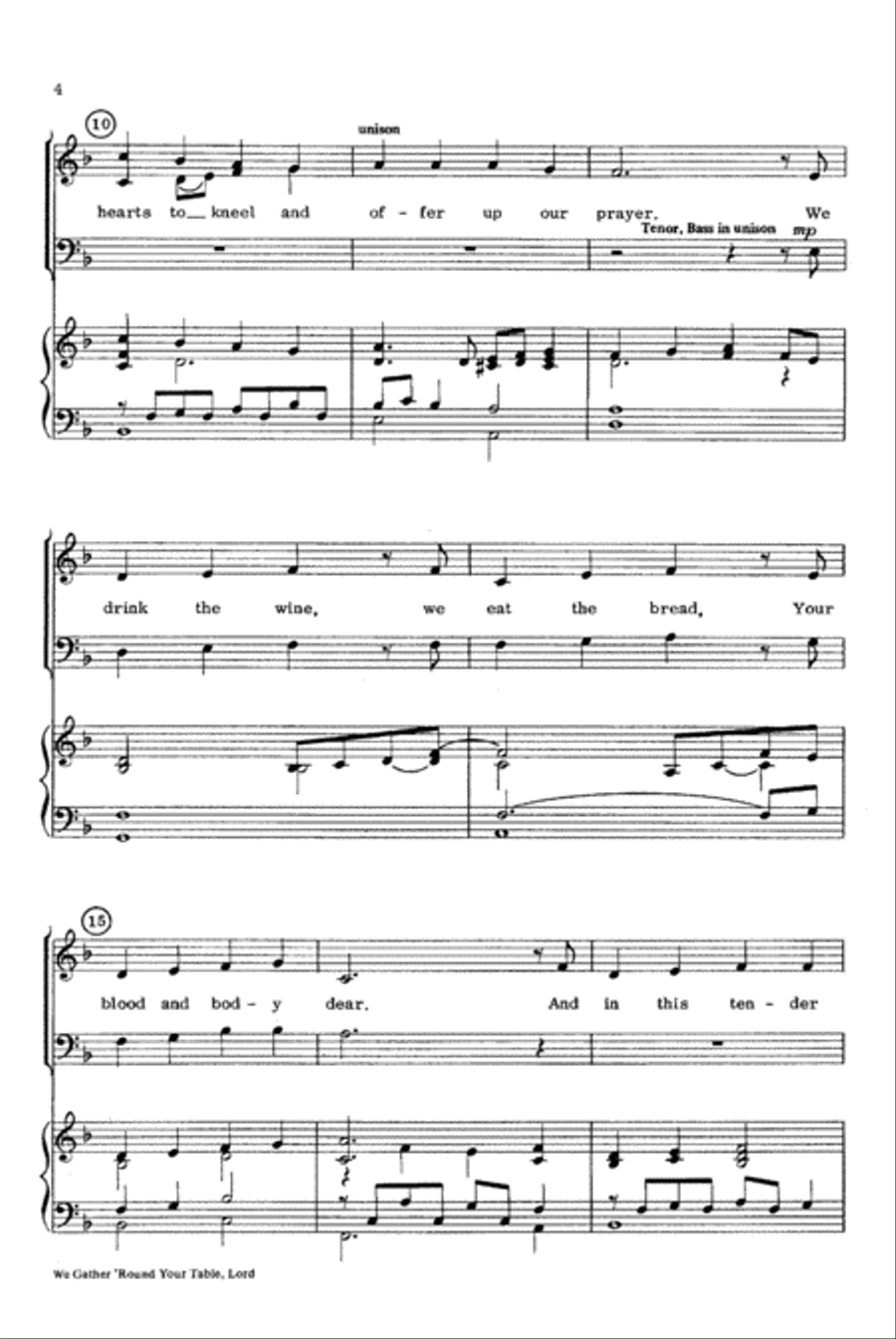 We Gather 'Round Your Table Lord 4-Part scores gallery preview page 3