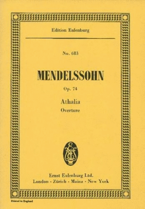 Book cover for Athalia, Op. 74 - Overture