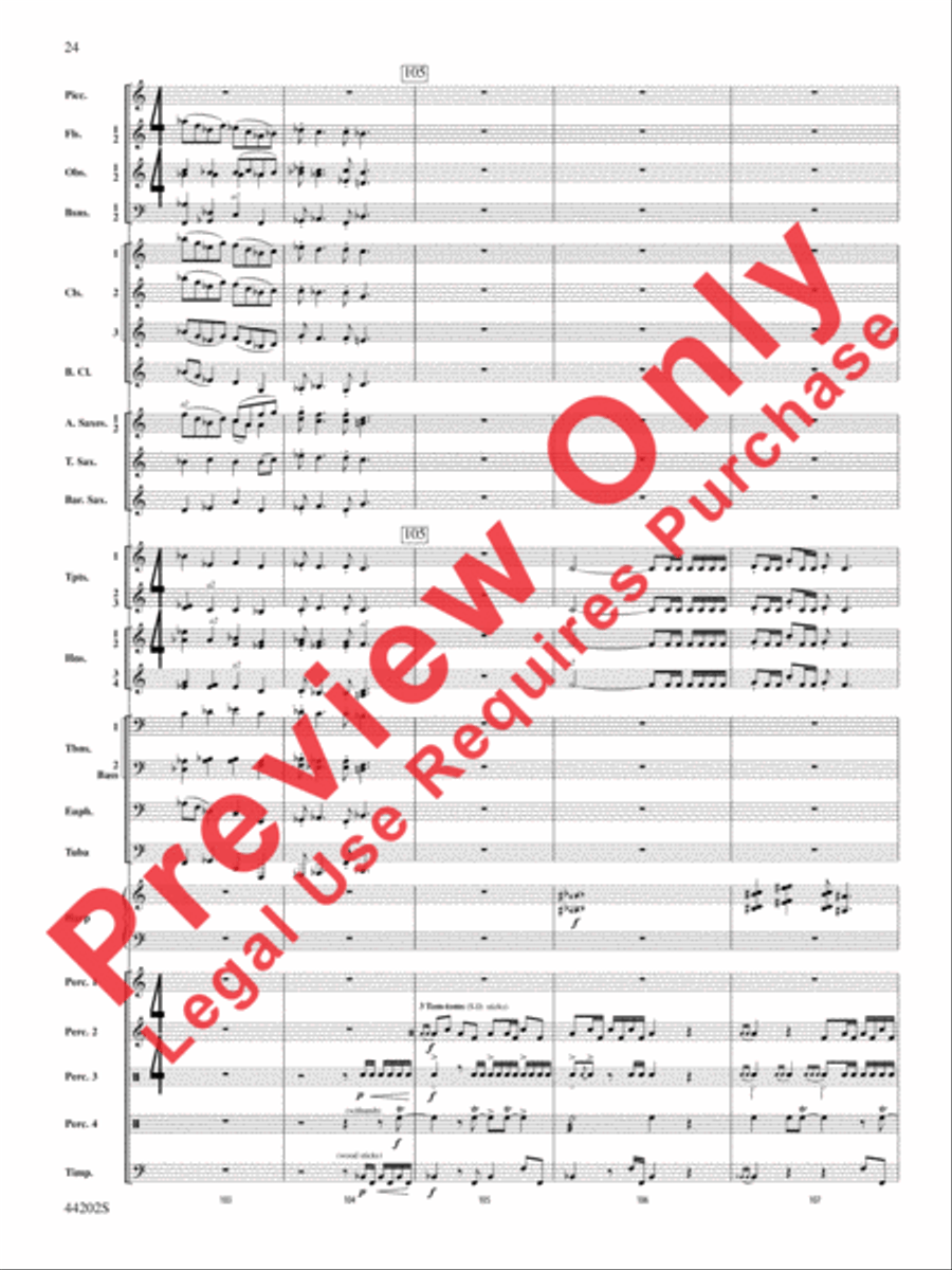 A Celebration Overture Concert Band scores gallery preview page 25