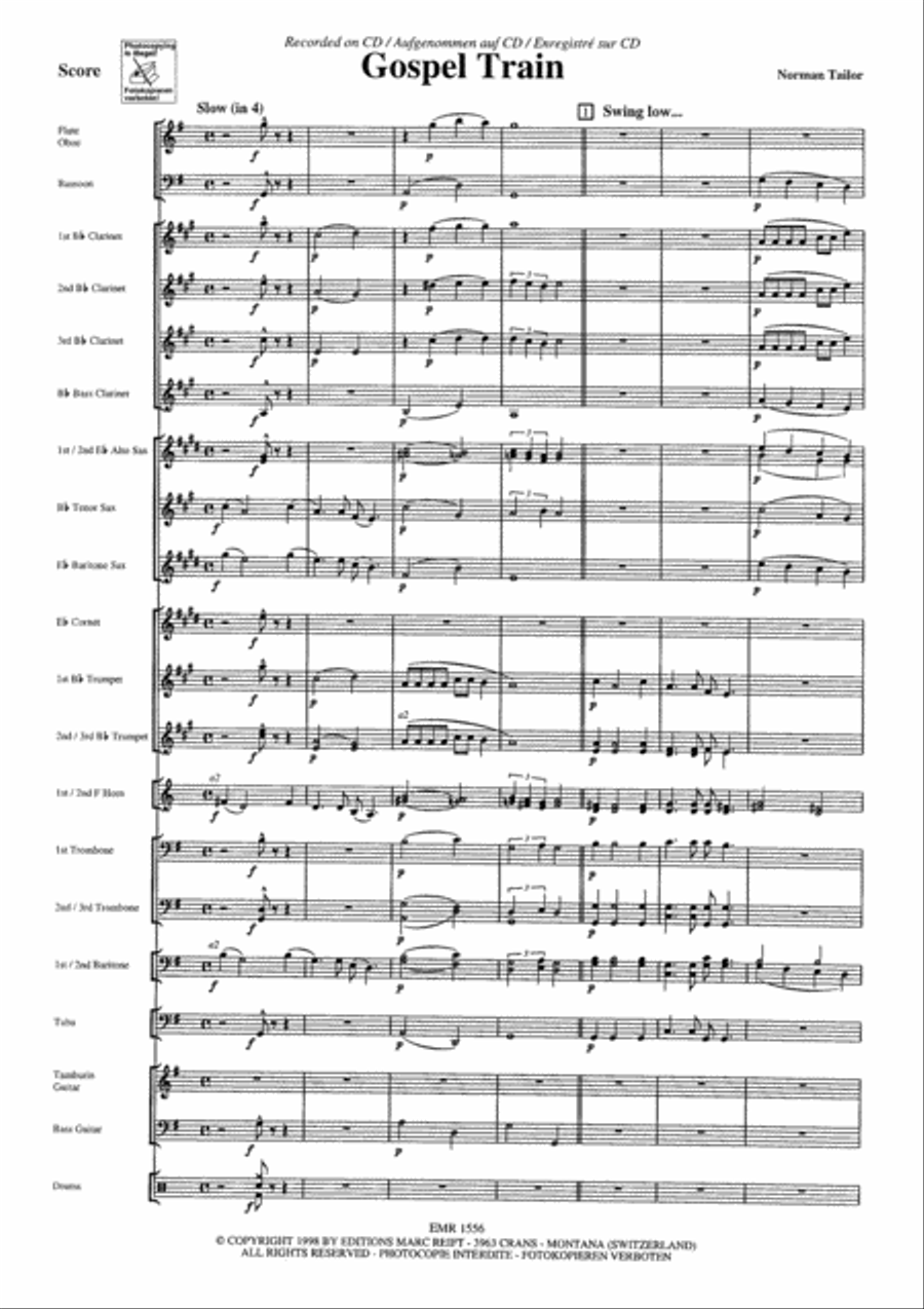 Gospel Train Concert Band scores gallery preview page 3