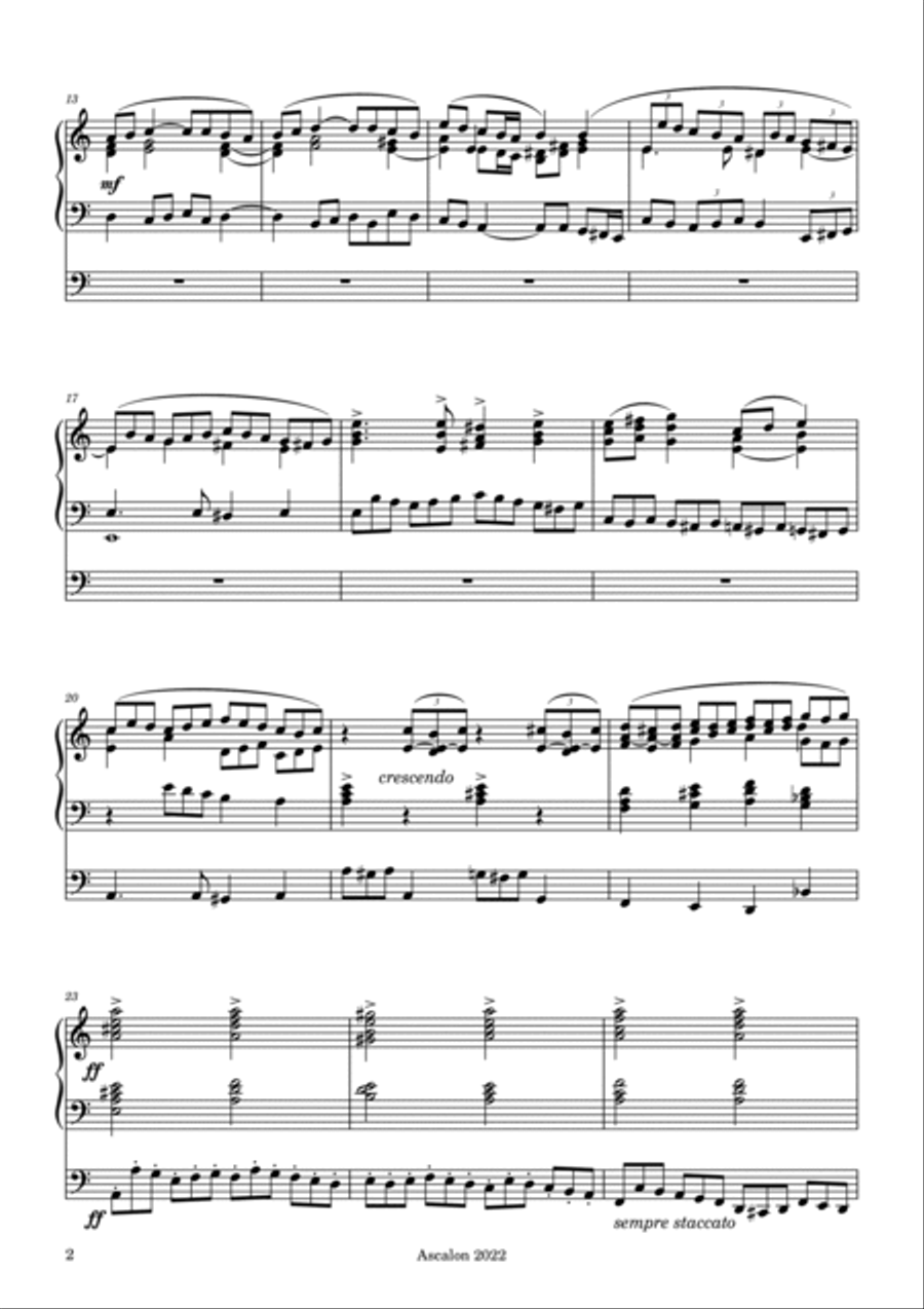 Improvisations on the Polish sacred song “Holy God”, Op. 38 Organ Solo scores gallery preview page 2