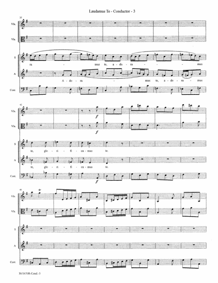 Laudamus Te - String Orch Score and Parts