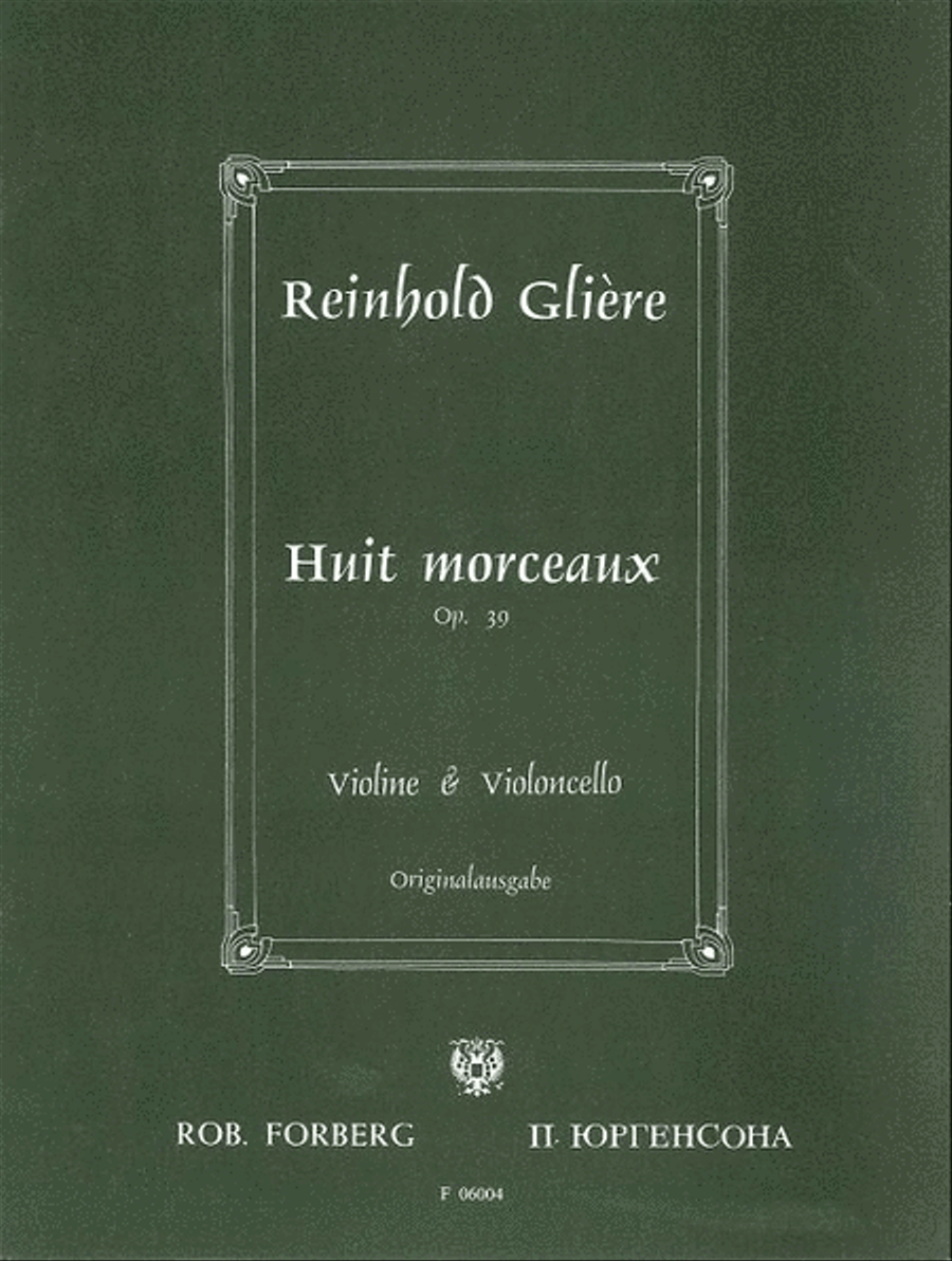 8 Morceaux Opus 39 Cello scores gallery preview page 1