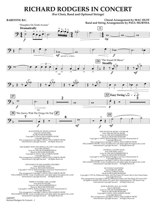 Richard Rodgers in Concert (Medley) (arr. Mac Huff, Paul Murtha) - Baritone B.C.