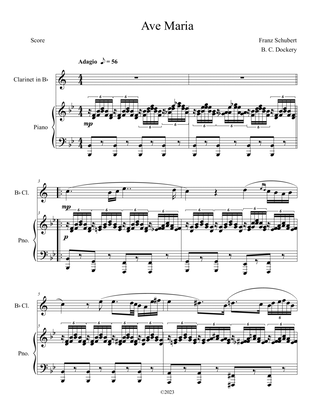 Ave Maria (Clarinet Solo with Piano Accompaniment)