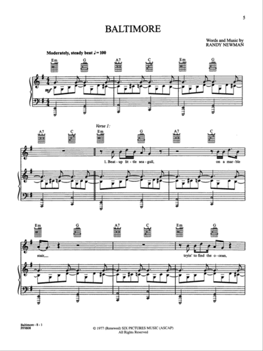 Randy Newman Anthology Piano, Vocal, Guitar scores gallery preview page 3